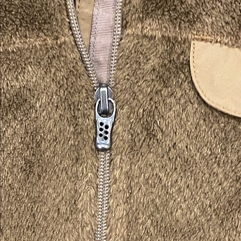 Patagonia Women's Fleece Pullover Tan Brown Kanga Pocket woman’s size M - Picture 6 of 16